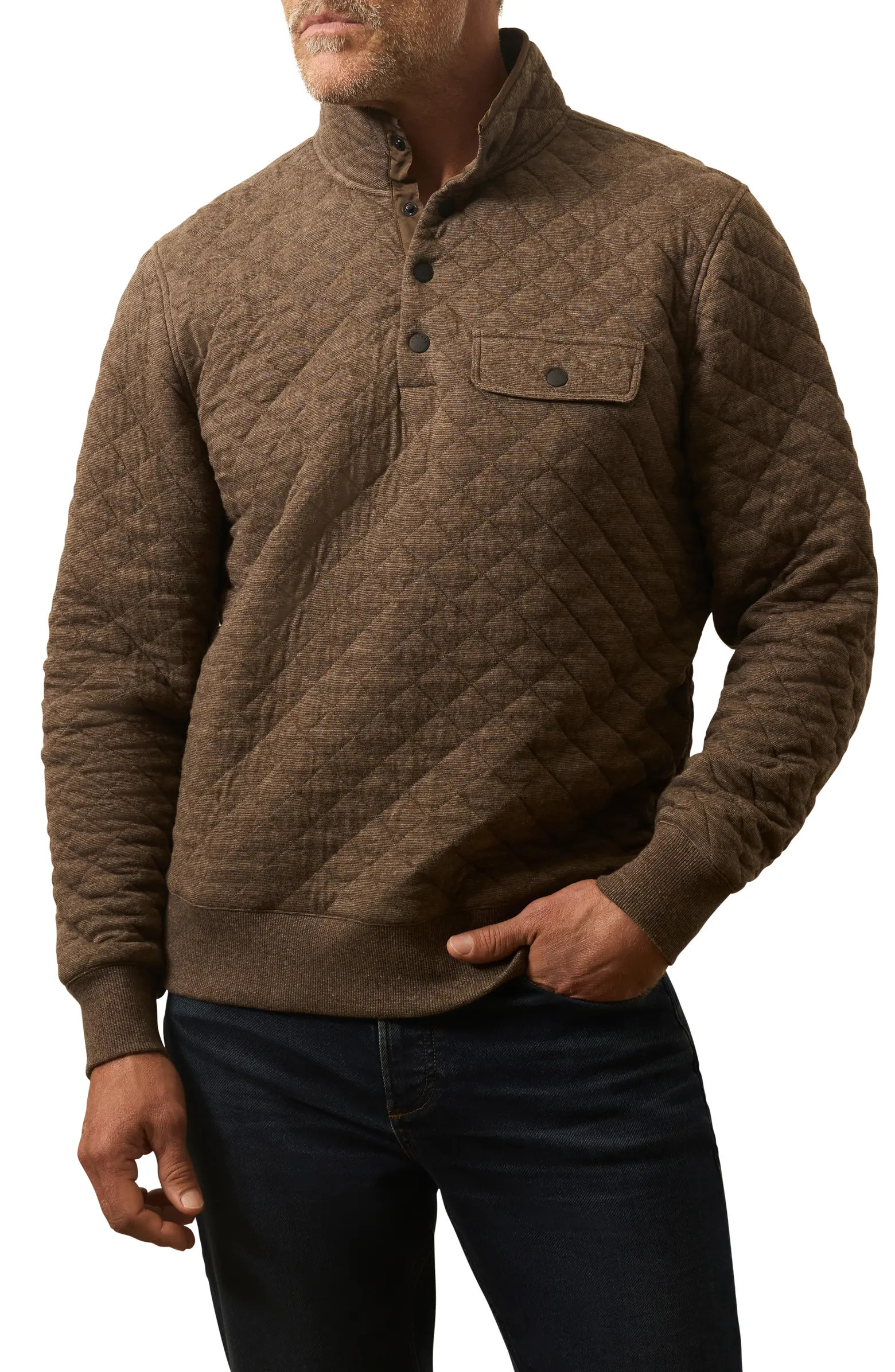 Brand Epic Quilted Fleece Pullover | Nordstrom