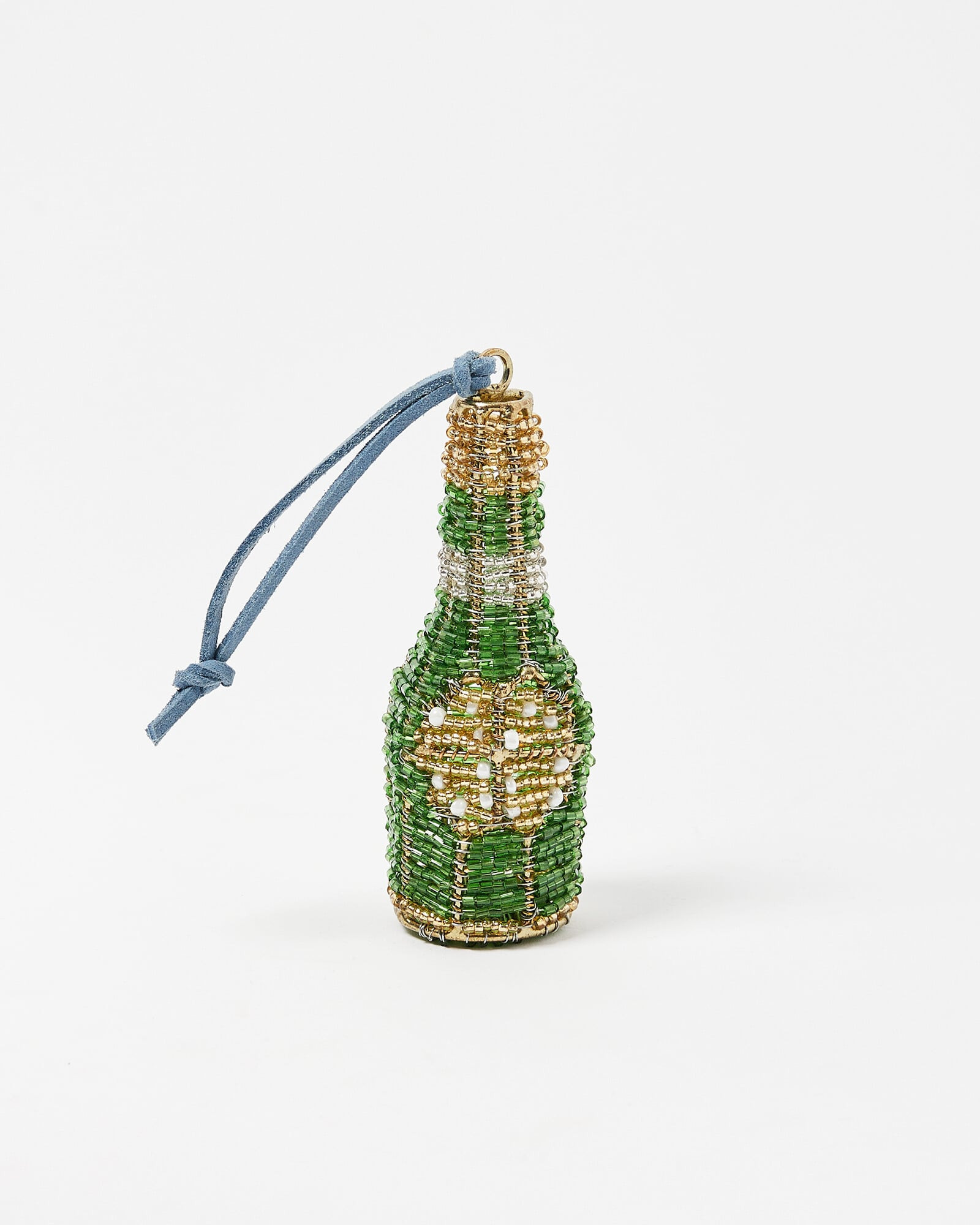 Champagne Green Beaded Christmas Tree Decoration | Oliver Bonas | Oliver Bonas (Global)