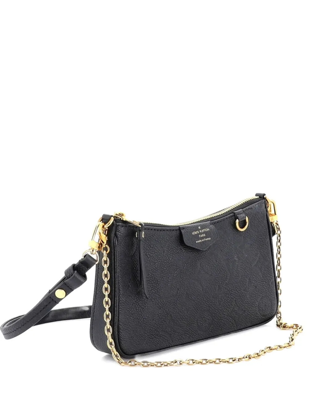 Louis Vuitton Pre-Owned Easy Pouch on Strap Monogram Empreinte Leather shoulder bag - Black | Farfetch Global