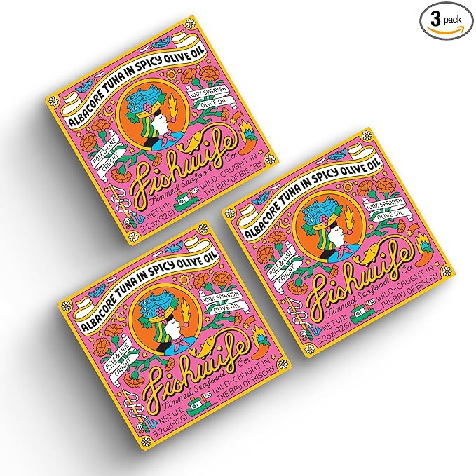 Fishwife Albacore Tuna in Spicy Olive Oil 3-Pack (3.2 Ounce) | Wild-Caught & Hand-Packed with Spa... | Amazon (US)