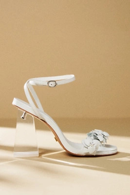 Vicenza Floral Lucite Block Heels | Anthropologie (US)