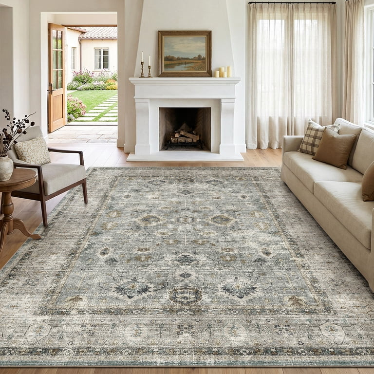 SIXHOME Rugs for Living Room Washable 8x10 Area Rugs Oriental Carpet Traditional Bedroom Dining R... | Walmart (US)