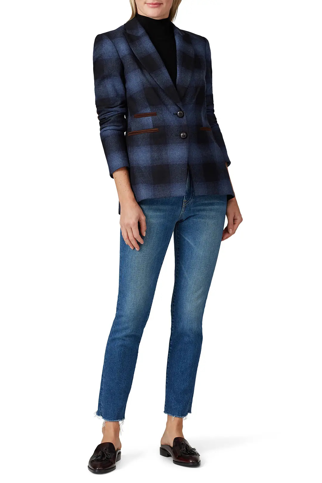 Veronica Beard Plaid Hudson Blazer | Rent The Runway