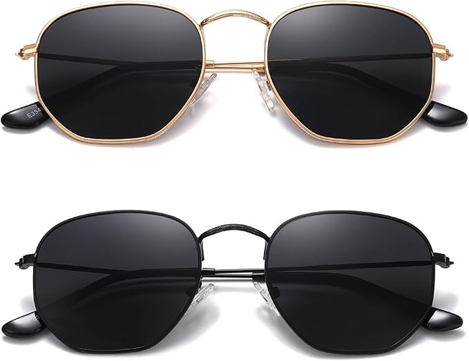 MEETSUN Polarized Hexagon Sunglasses for Women Men Polygon Square Sun Glasses UV400 Protection Me... | Amazon (US)