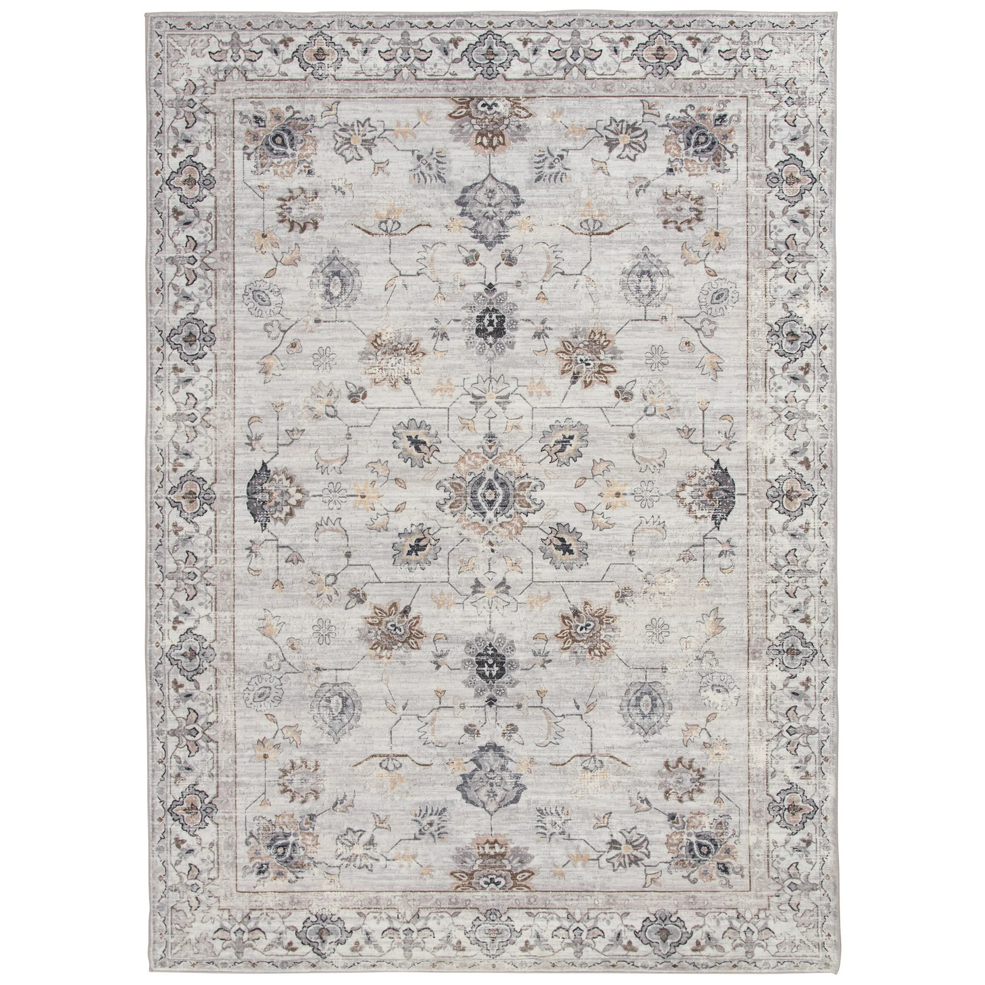 Better Homes & Gardens Persian Blooms Ivory Faux Fur Indoor Area Rug,  8'x10' | Walmart (US)