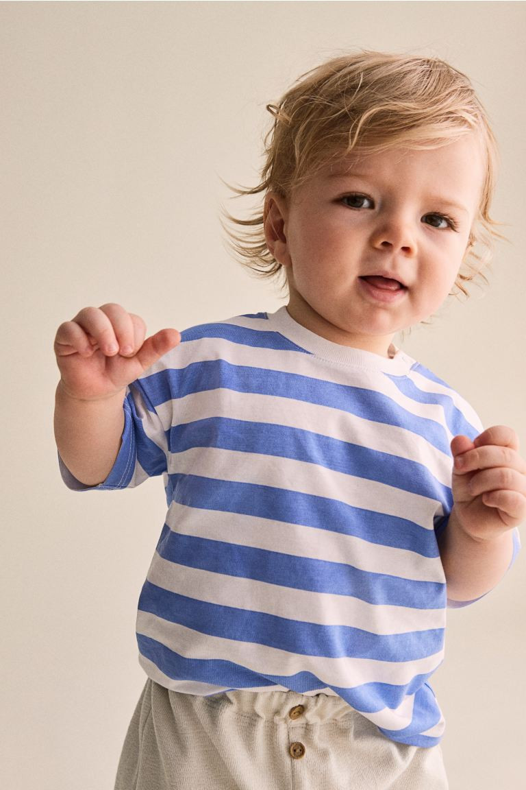 Cotton terry joggers - Regular waist - Long - Cream - Kids | H&M GB | H&M (UK, MY, IN, SG, PH, TW, HK)
