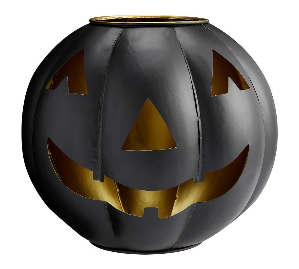 Black Handcrafted Metal Jack-O-Lanterns | Pottery Barn (US)