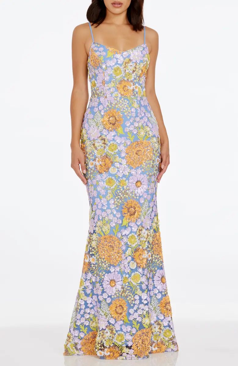 Dress the Population Giovanna Floral Sequin Mermaid Gown | Nordstrom | Nordstrom