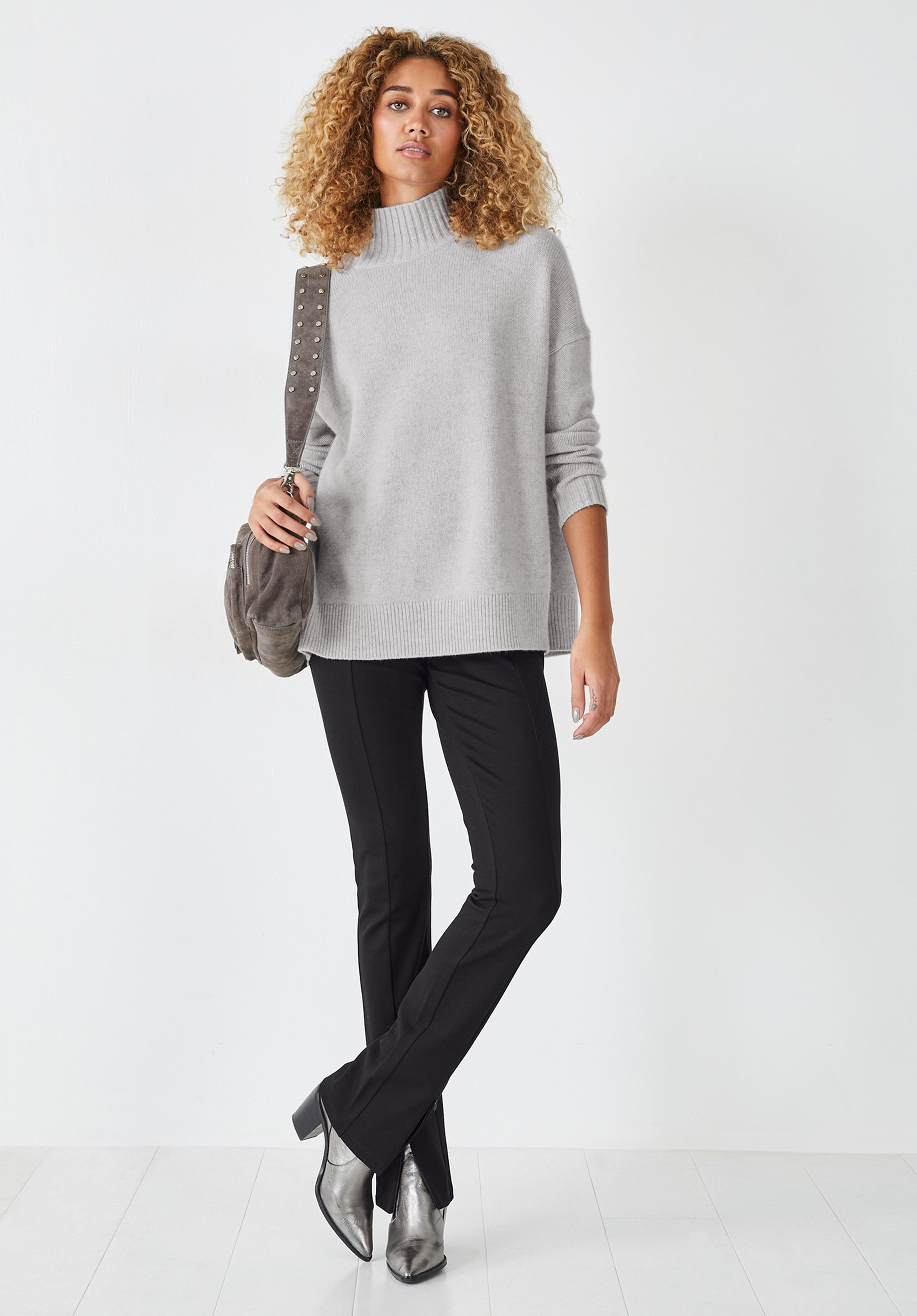 Adriana Zip Flare Jersey Trousers | Hush Homewear (UK)