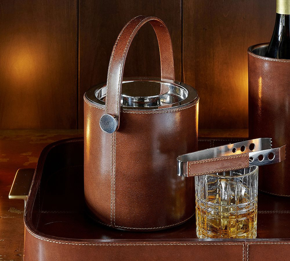 Leather Ice Bucket | Pottery Barn (US)