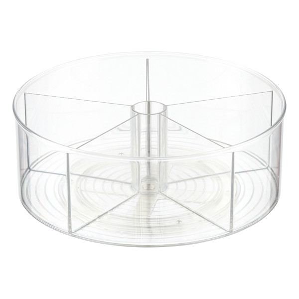 iDESIGN Linus 11" Divided Turntable Clear | The Container Store