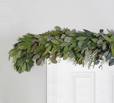 Fresh Bay Leaf, Eucalyptus & Rosemary Garland | Pottery Barn (US)