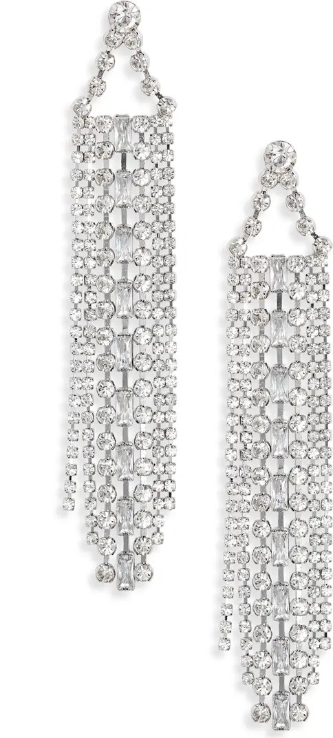CRISTABELLE Crystal Fringe Earrings | Nordstrom | Nordstrom