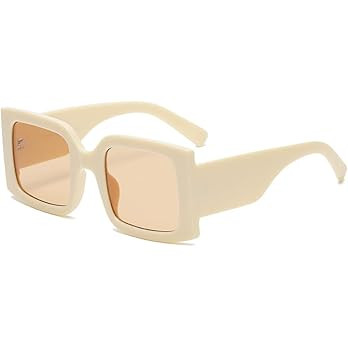 YAMEIZE Vintage Oversized Sunglasses for Women Men Trendy Square Frame UV400 Protection Sun Glass... | Amazon (US)