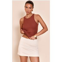 Cream Textured Mini Skirt | PrettyLittleThing US