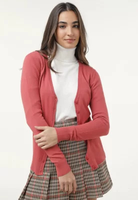 Cardigan Tricot Facinelli by MOONCITY Liso Rosa | Dafiti (BR)