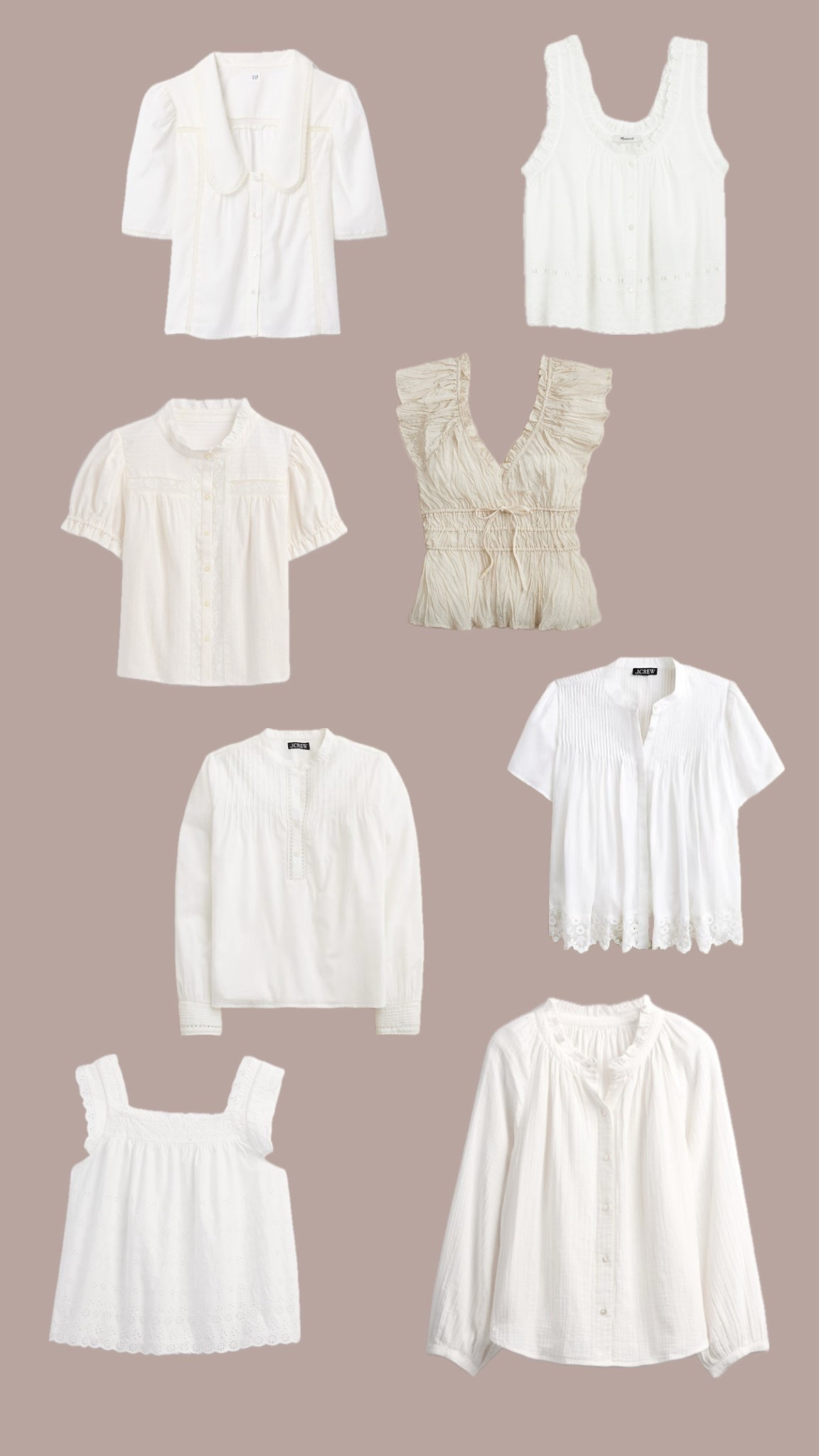 Found some really great lightweight summery white tops 🤍