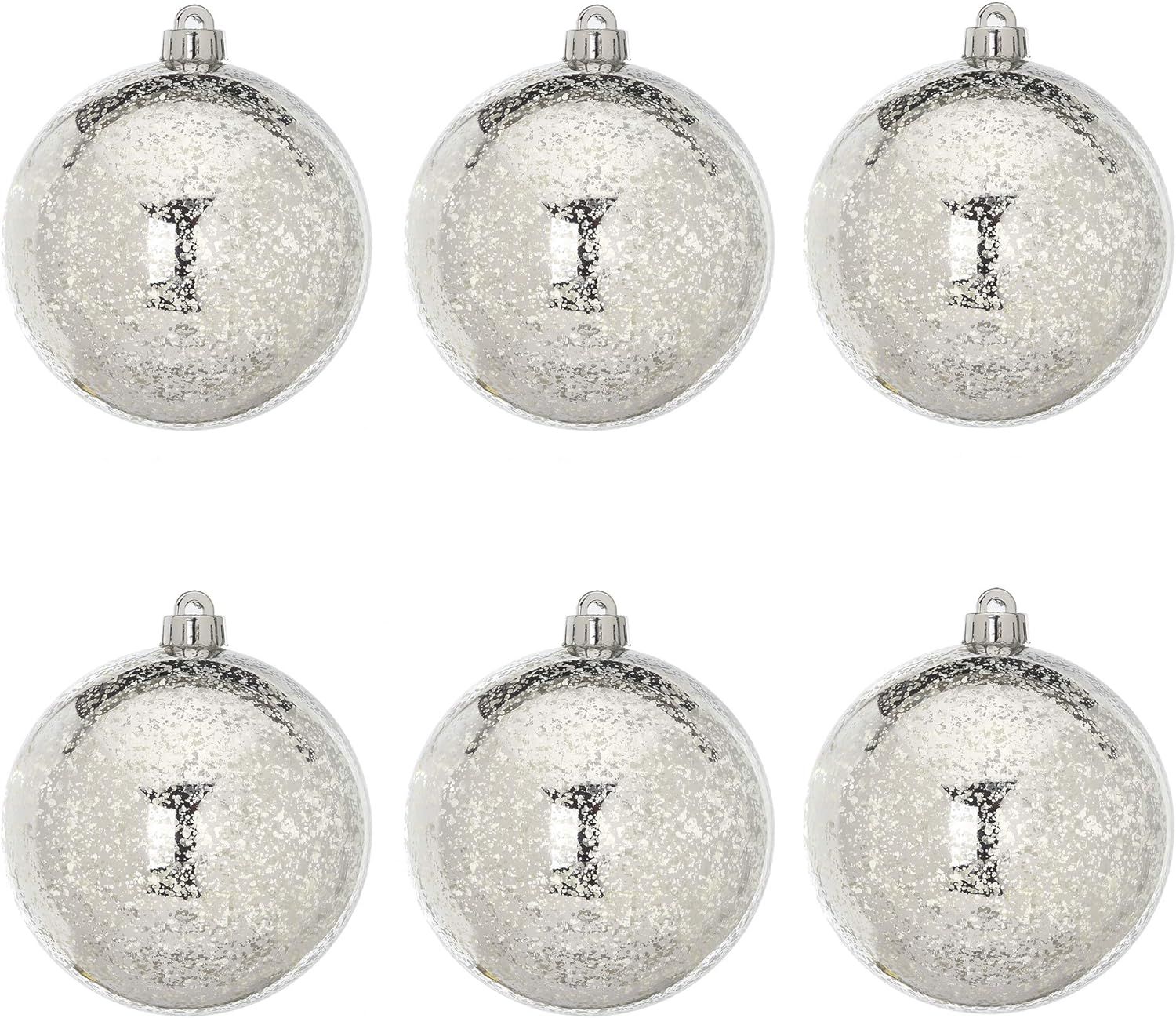 Regency International 80 MM VP Mercury Ball Ornament Box of 6 - Silver | Amazon (US)