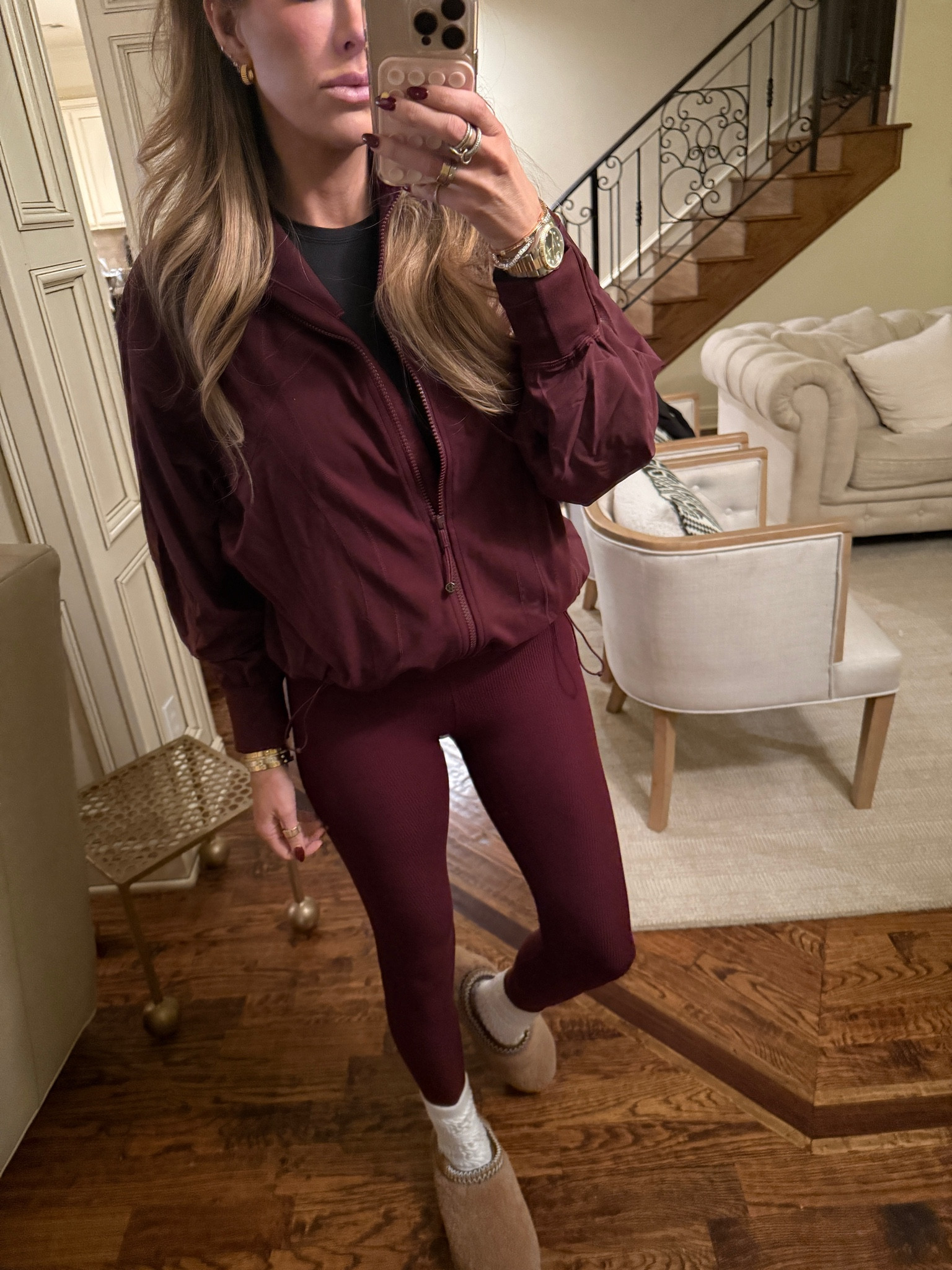 Wearing a size 2 in the jacket and 4 in the leggings! 

Matching set, cozy outfit, matching outfit, ribbed leggings, lululemon, women’s jacket, Ugg slippers, Emily Ann Gemma 

#LTKShoeCrush #LTKStyleTip #LTKGiftGuide