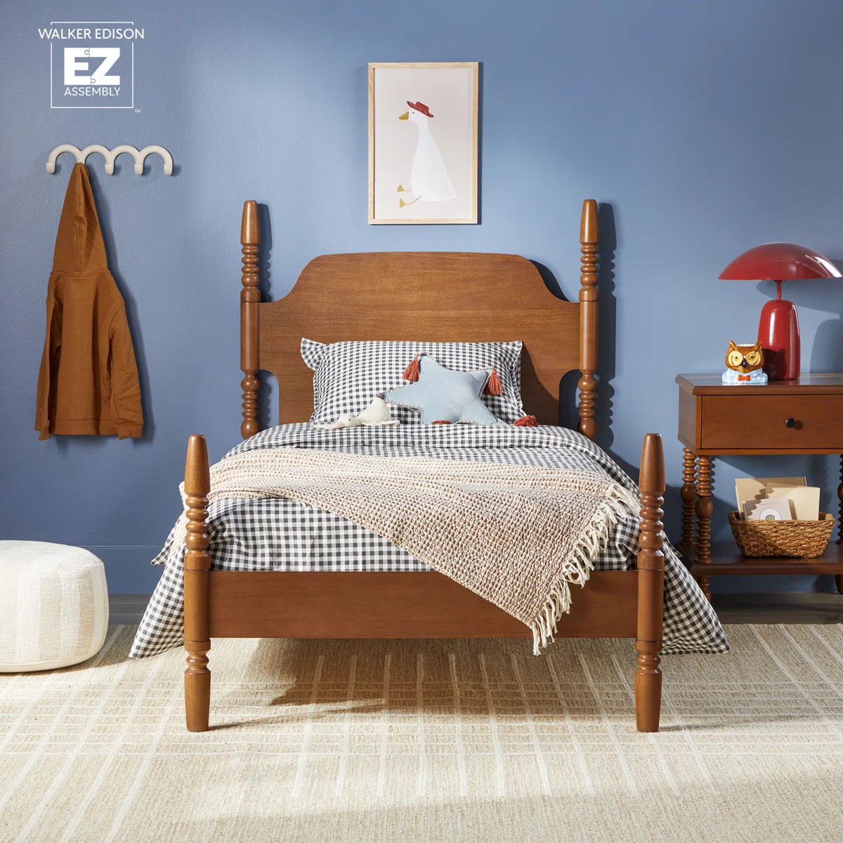 Vivienne Traditional Easy Assembly Solid Wood Twin Spindle Bed | Wayfair North America