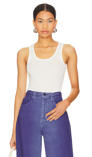 Rib Tank in White | Revolve Clothing (Global)