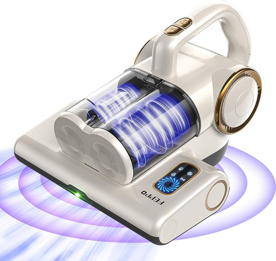 FEPPO Mattress Vacuum Cleaner, 16Kpa Bed Vacuum Cleaner with 253.7nm UV-C Light, 140\u00b0F Heat,... | Amazon (US)