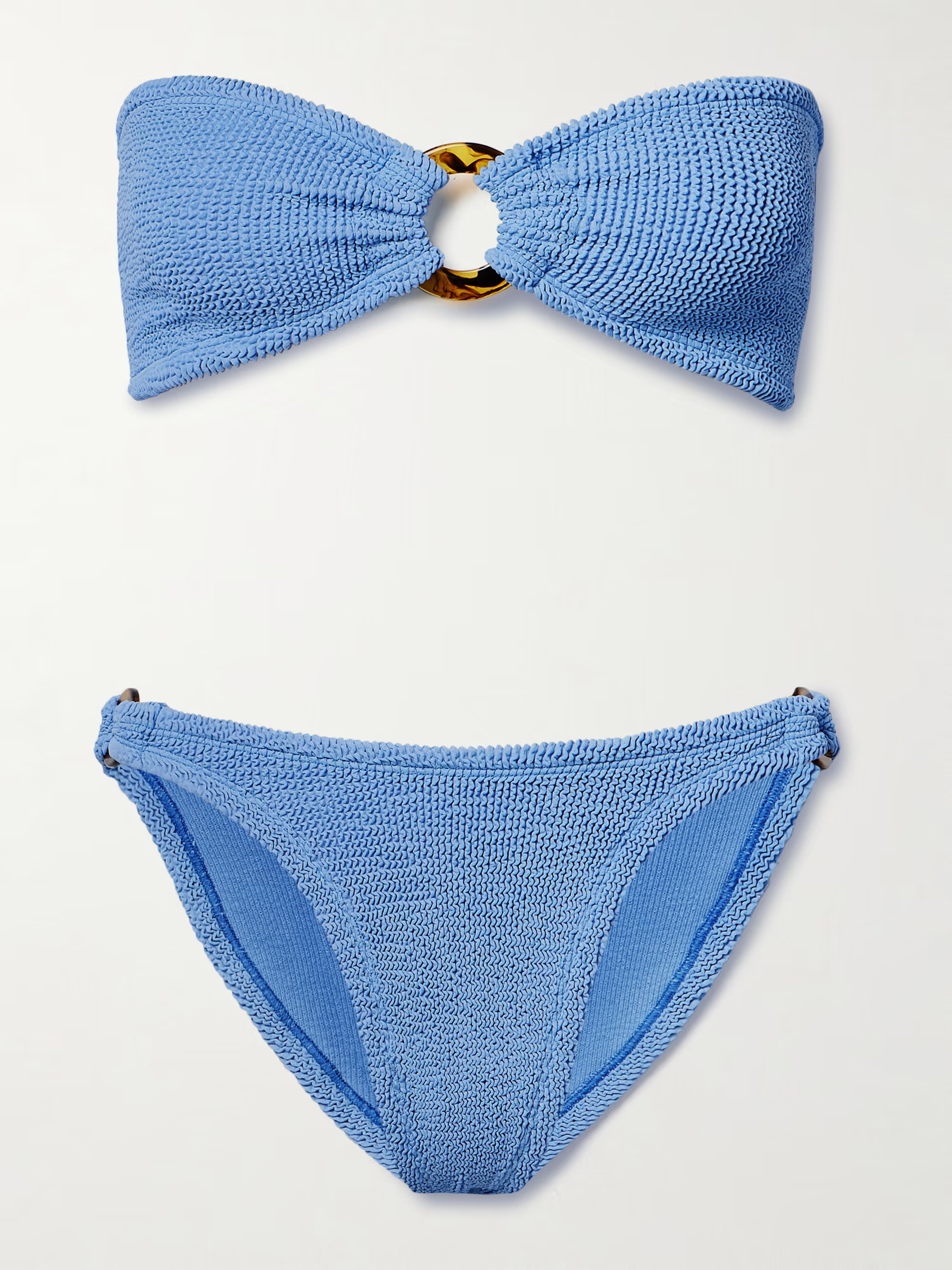 Gloria seersucker bandeau bikini | NET-A-PORTER (UK & EU)