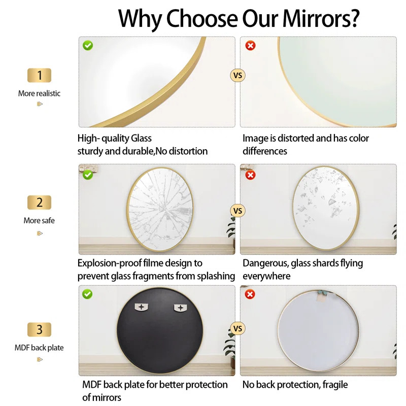 Gehard Metal Round Mirror | Wayfair North America