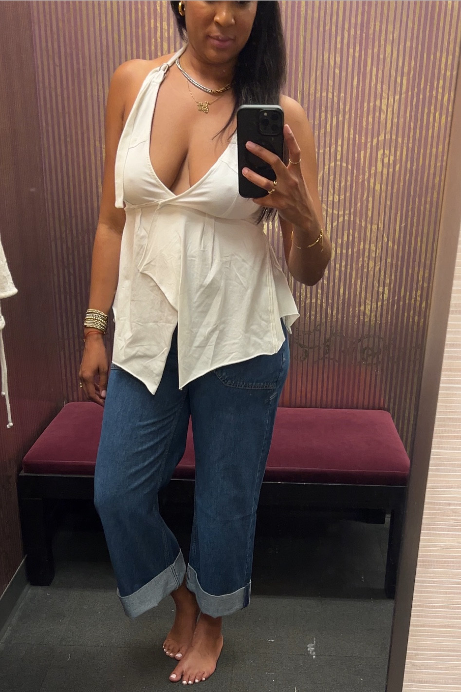 This Halter was giving Summer Boho Sexy vibes! The back on the baby is gorgeous! I am wearing a size Medium. 

#LTKFindsUnder100 #LTKSeasonal