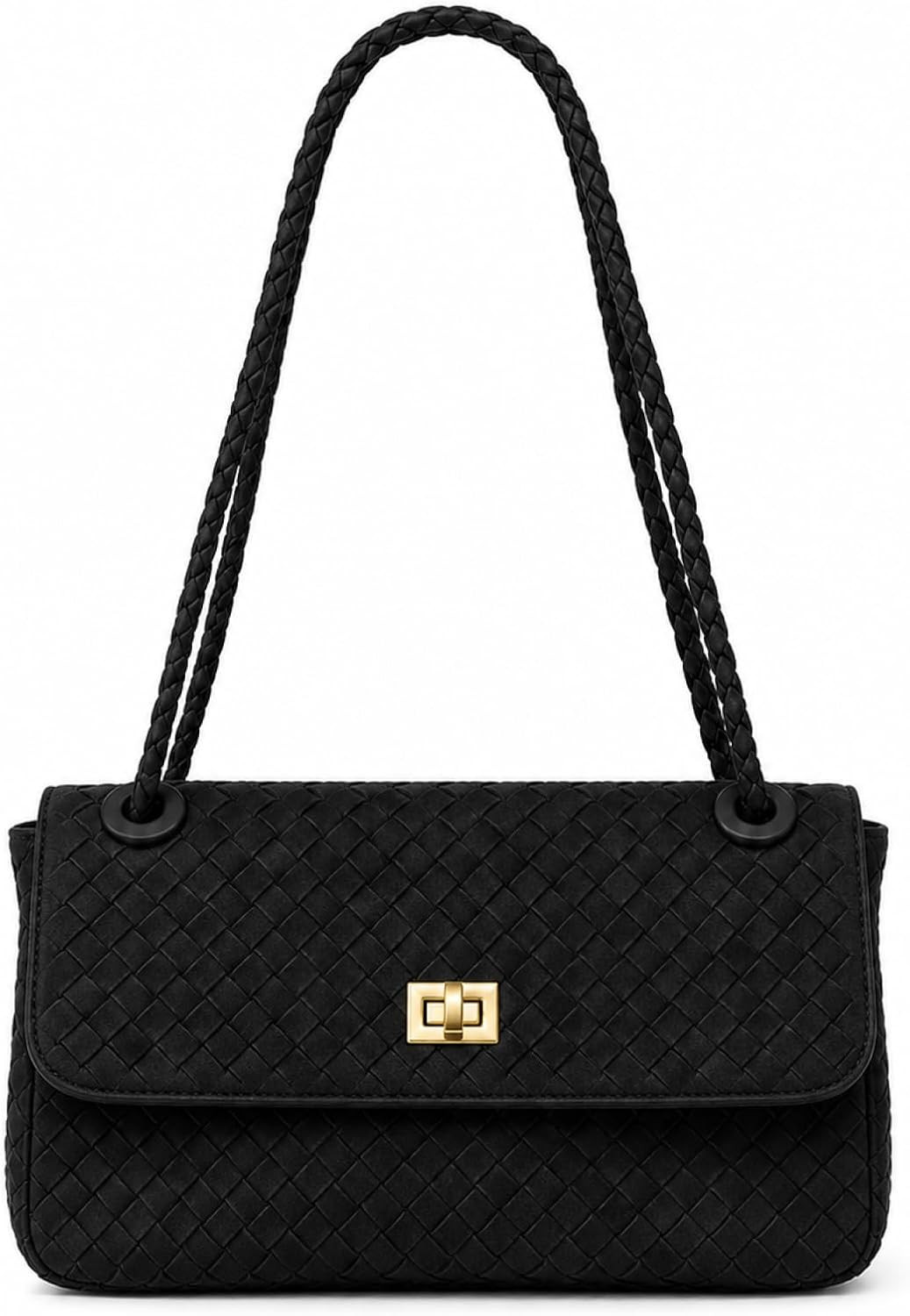Woven Suede Shoulder Bag, Large Capacity Hobo Purse & Satchel Handbags | Amazon (US)