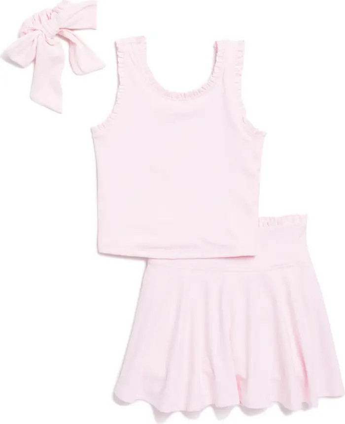 YOGALICIOUS Kids' Lettuce Trim Tank, Skort & Scruchie Set | Nordstromrack | Nordstrom Rack