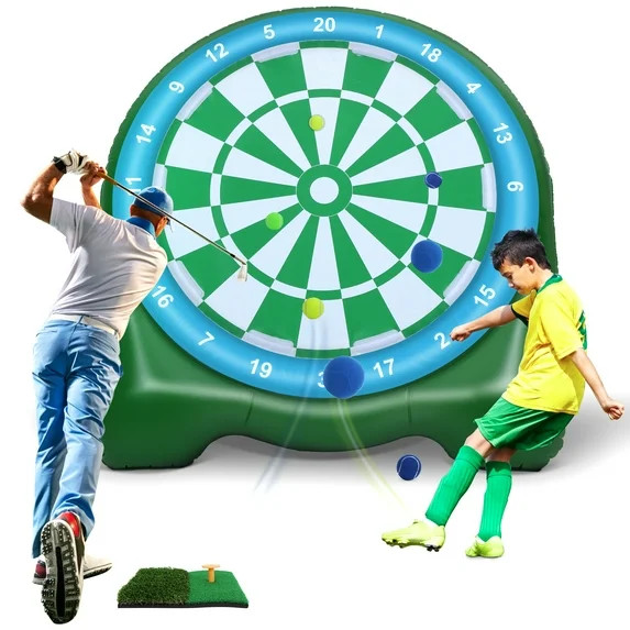 Wfun 6FT Inflatable Dart Board with Sticky Balls, Indoor/Outdoor Sport Fun Party Play Game Toys | Walmart (US)