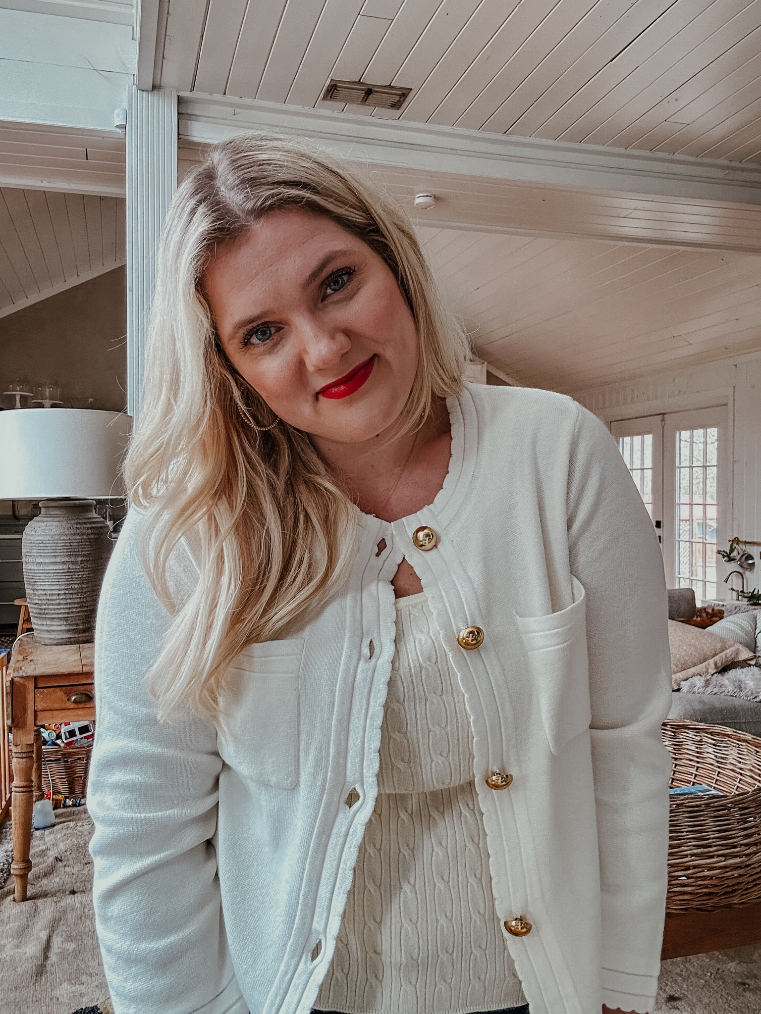 This cardigan sweater from @walmartfashion is literally cute as can be! Perfect for spring #walmartpartner 🌼 #walmartfashion 

#LTKMostLoved #LTKSeasonal #LTKmidsize