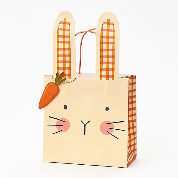 Bunny with Carrot Tag Medium Gift Bag | Paper Source | Paper Source