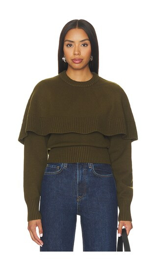 Ronny Kobo Evian Knit Sweater in Olive. - size S | Revolve Clothing (Global)