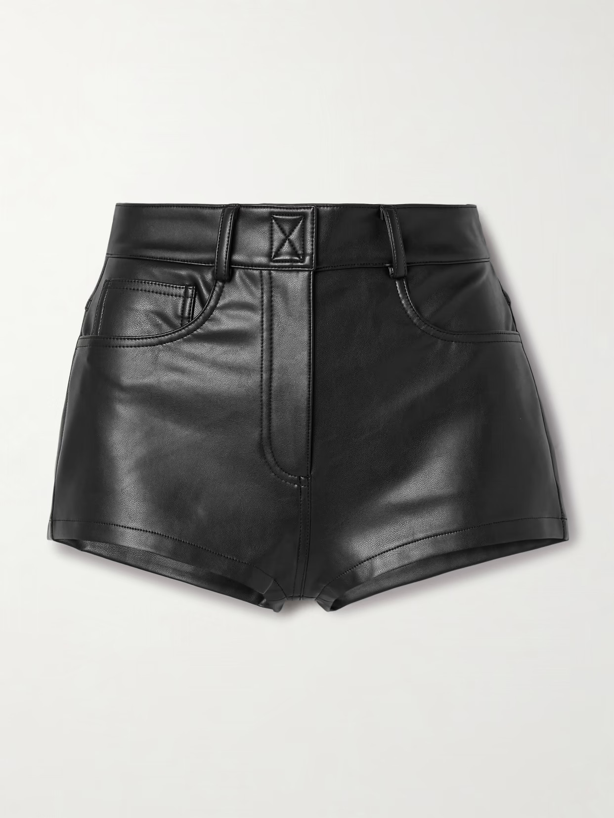 Norma Kamali - Faux Leather Shorts - Black | NET-A-PORTER (US)