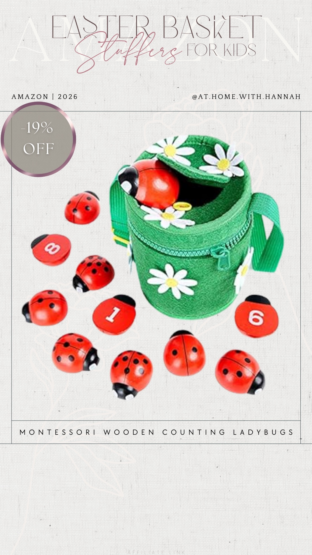 toddler Easter basket filler • counting toy • spring learning toy 🤍

This counting ladybug set is such a cute Easter basket filler for toddlers — bright, hands-on, and really good for number recognition, matching, and fine motor play. A fun non-candy Easter gift that still feels educational.

toddler Easter basket filler • counting toy for toddlers • Montessori toy • spring learning toy • fine motor toy • non candy Easter gift • preschool math toy • Amazon kids finds




•
#ToddlerEasterBasket #MontessoriToy #CountingToy #FineMotorToy #AmazonKidsFinds #LTKfamily

#LTKSeasonal #LTKBaby #LTKKids