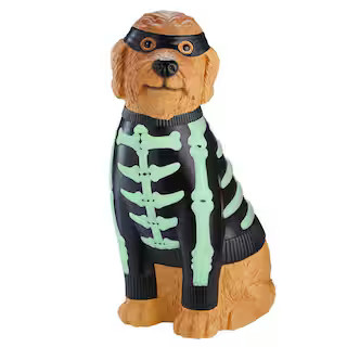 Home Accents Holiday 2.5 ft. Halloween Classics Glow-in-the-Dark Golden Doodle Halloween Porch Gr... | The Home Depot
