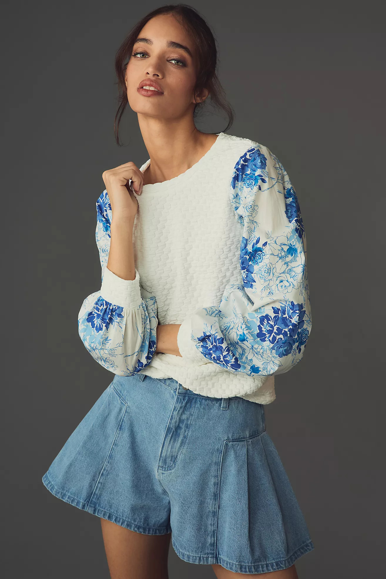 Porridge Textured Sweatshirt | Anthropologie (US)