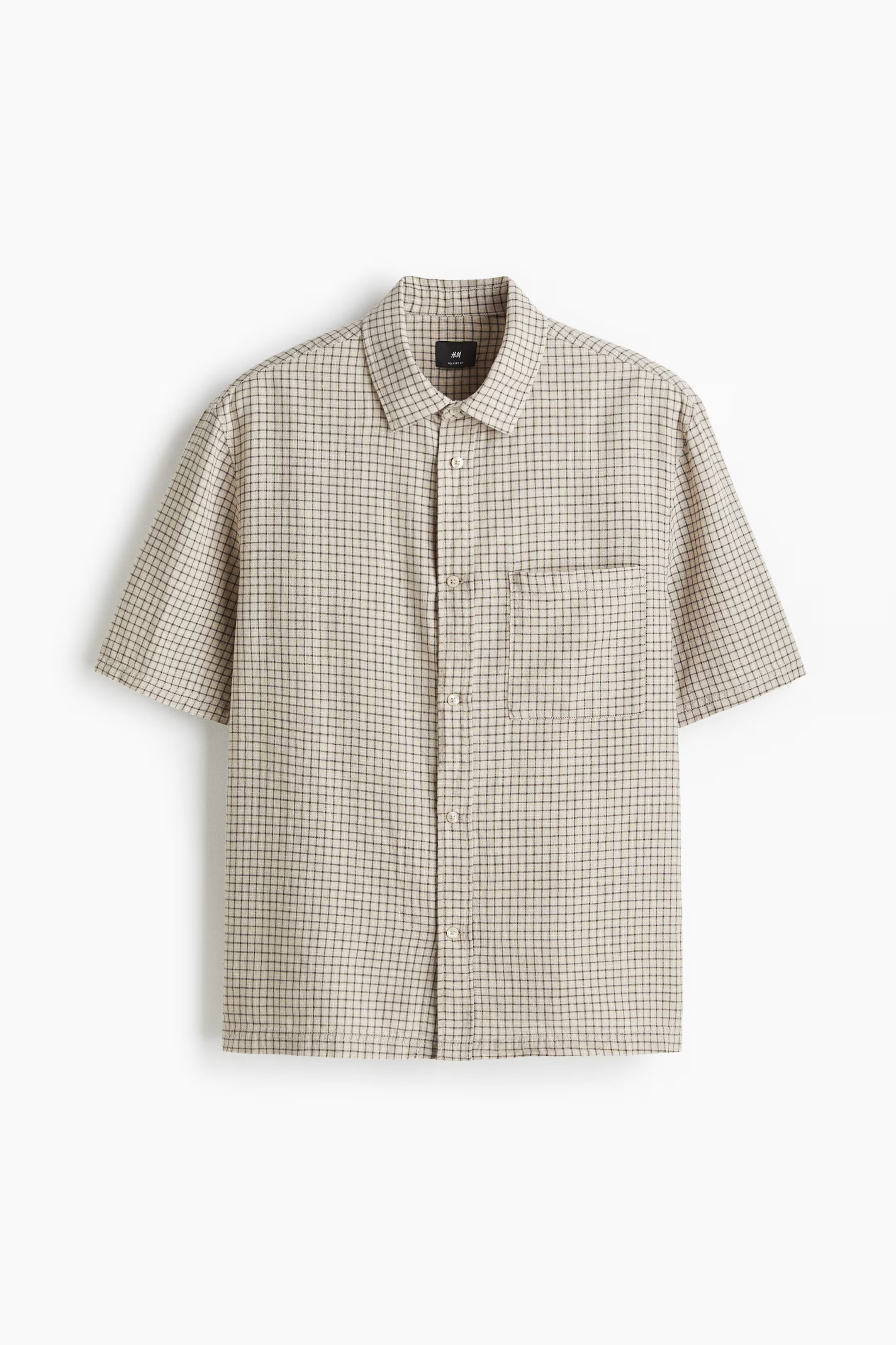 Oversized-Fit Short-Sleeved Linen-Blend Shirt | H&M (US + CA)