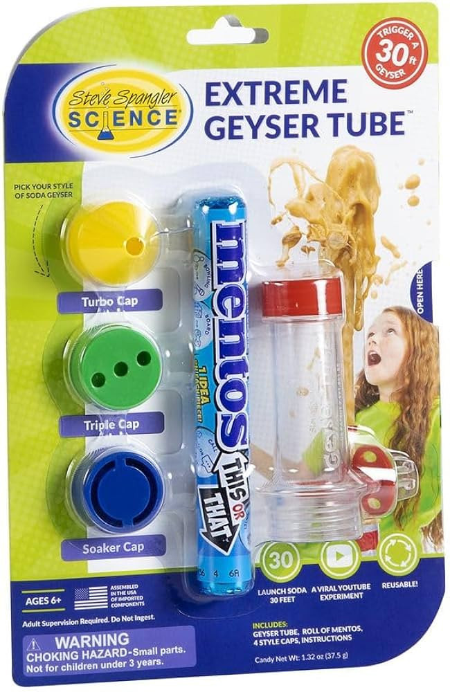 Steve Spangler Science Extreme Geyser Tube - Science Kit for Kids - Mentos & Soda Lab Experiment ... | Amazon (US)