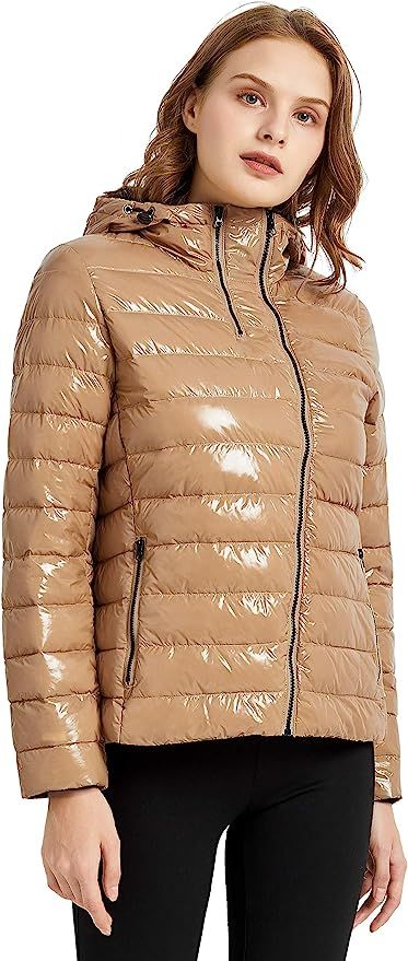 Orolay Women’s Short Down Jacket Inclined Zipper Sporty Winter Coat | Amazon (US)