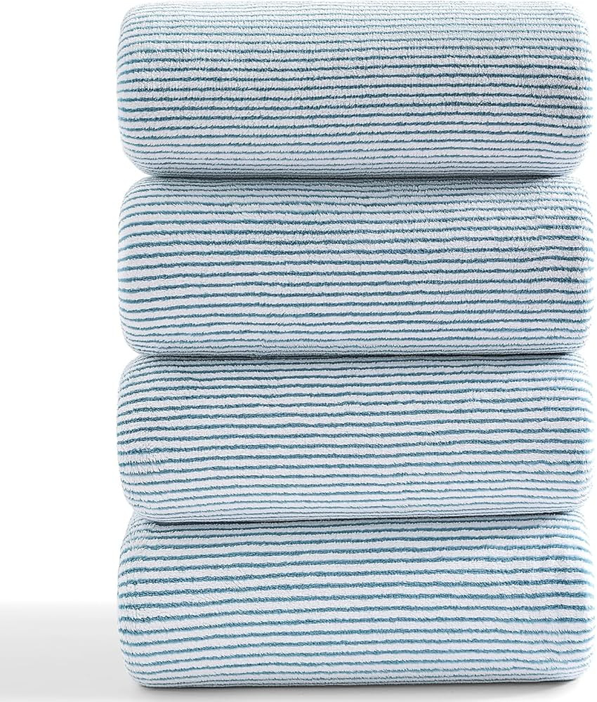 4 Piece Bath Towel Set 35"x70"Oversized Bath Towel for Bathroom Ultra Soft Fluffy Extra Large Bat... | Amazon (US)