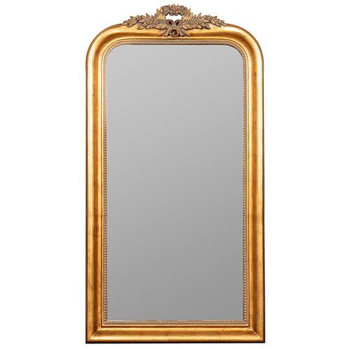 Kayla Arched Floor Mirror, Antique Gold | One Kings Lane
