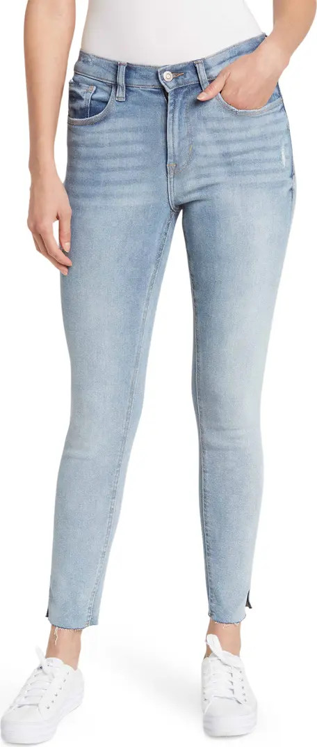 High Rise Raw Hem Skinny Jeans | Nordstrom Rack