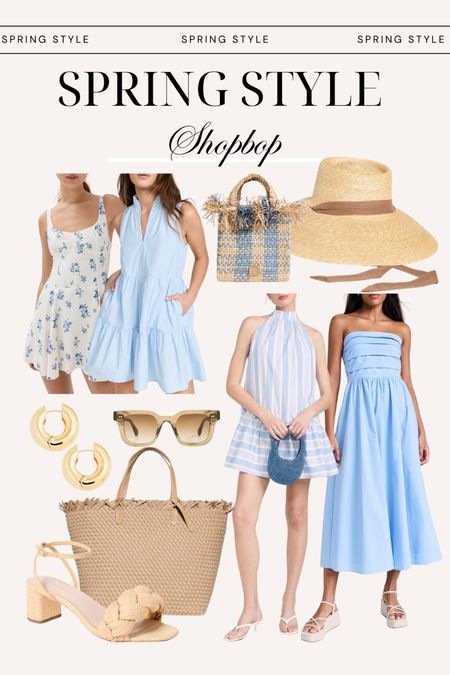 Loving blue this spring!
Spring style, minidress, spring dress, summer dress, blue dress, straw hat, spring bag, sunglasses, earrings, natural heels

#LTKshoecrush #LTKSeasonal #LTKitbag