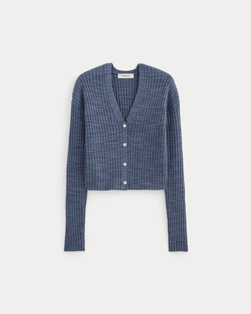 The Ribbed Cardigan in Cotton Linen | Indigo | Everlane