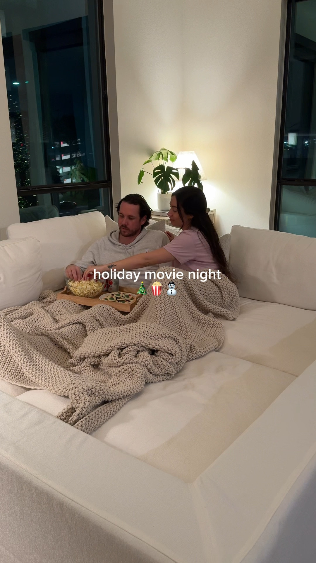 holiday movie night on the best modular sectional couch ❤️🎄 (cozy christmas living room decor idea) ☁️

#LTKHome #LTKHoliday