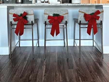 Decorating my barstools for Christmas! Love these little wreaths with the bows! 

#LTKHoliday #LTKfindsunder50 #LTKSeasonal