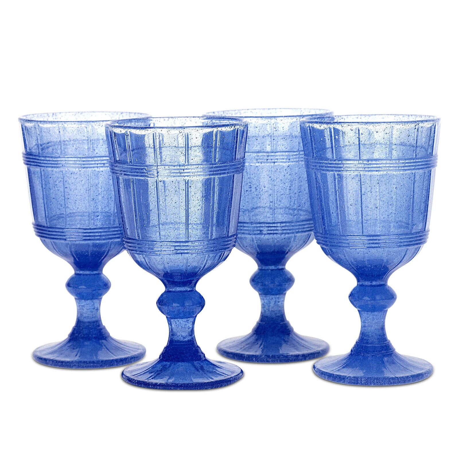 11 oz Vintage Blue Bubbles Wine Glasses - Set of 4 | Bed Bath & Beyond
